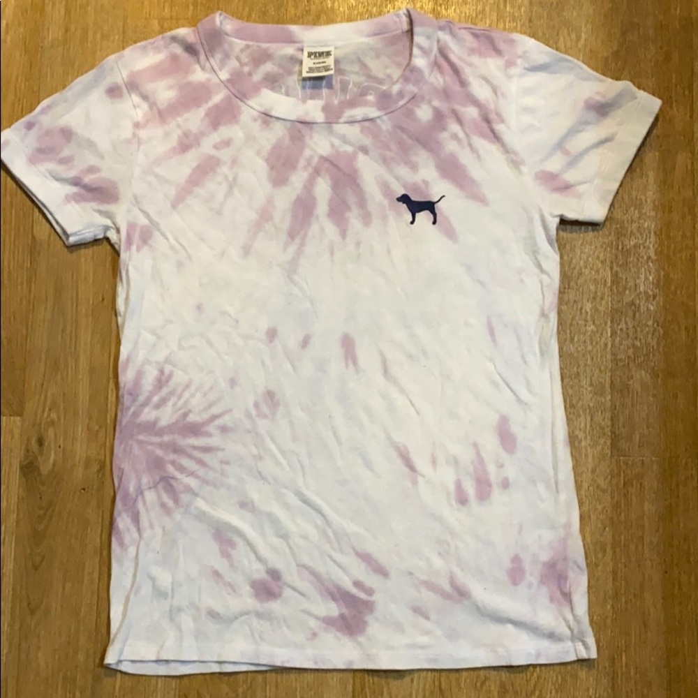Purple Tie Dye Pink Victoria Secret Tshirt